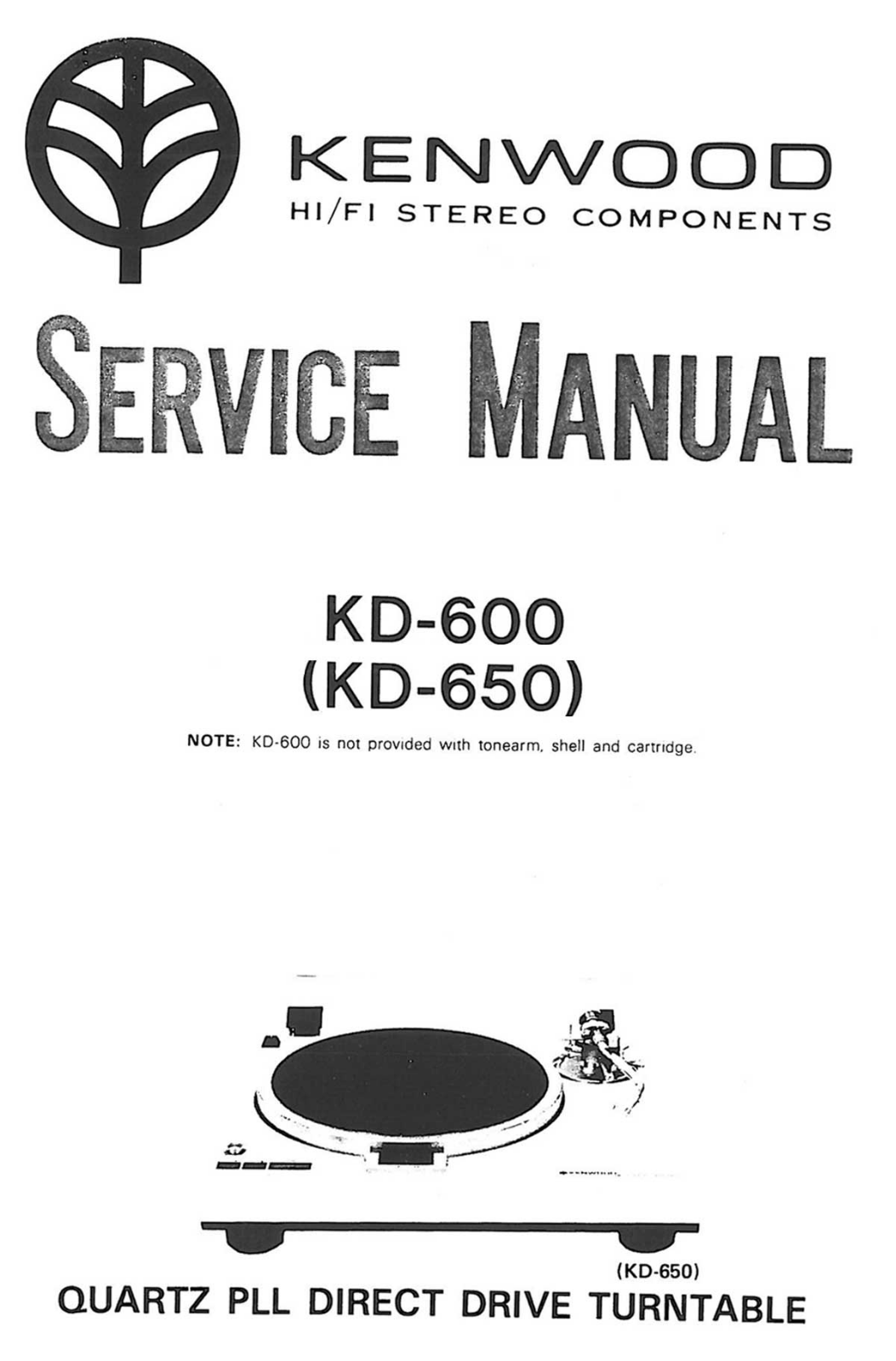 Kenwood KD-600, KD-650 Service manual