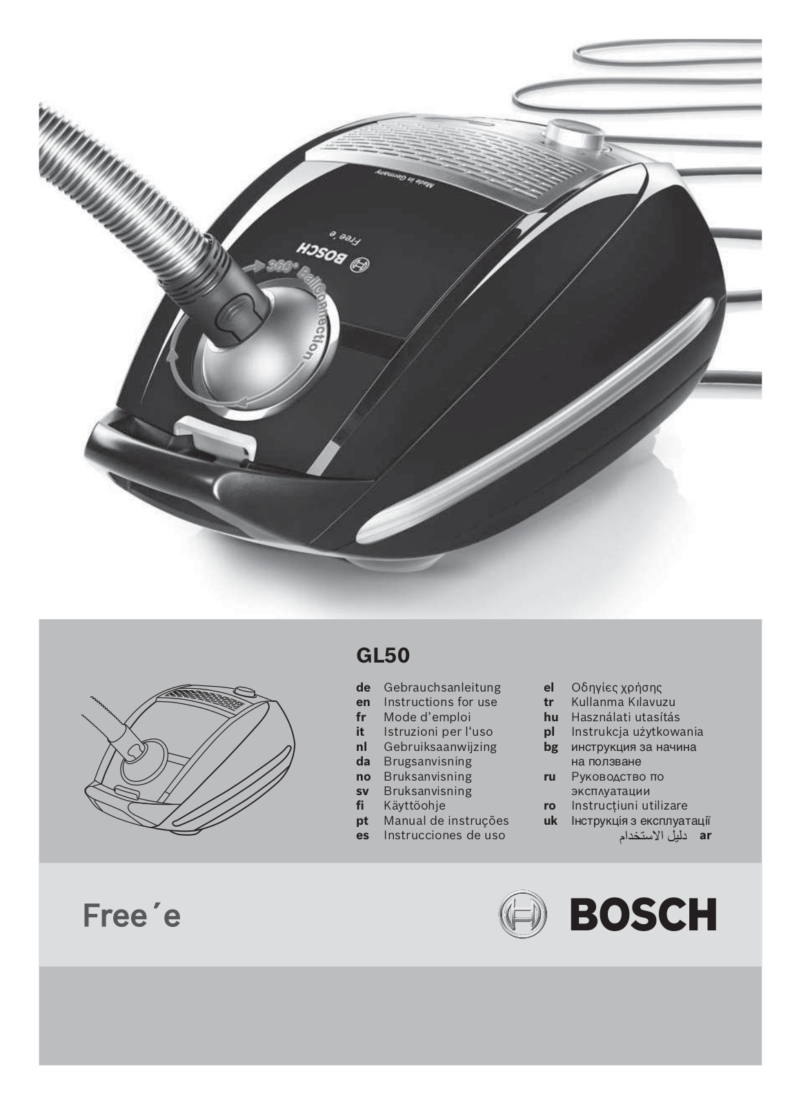 Bosch BSGL 52130 User Manual