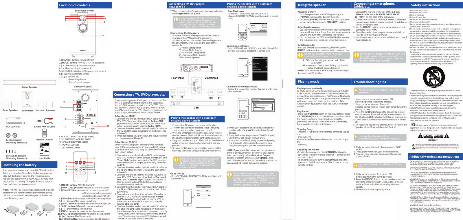 SKY DRAGON Audio video Technology SR501 User Manual