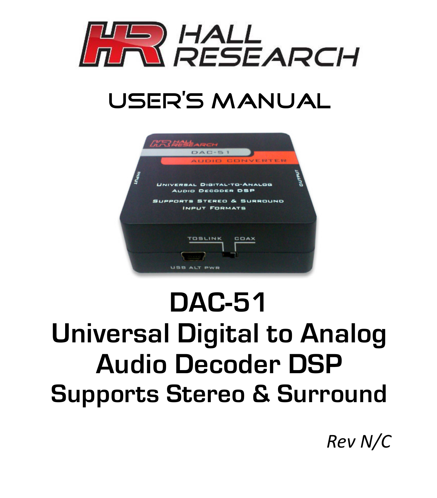 Hall Research DAC-51 User Manual