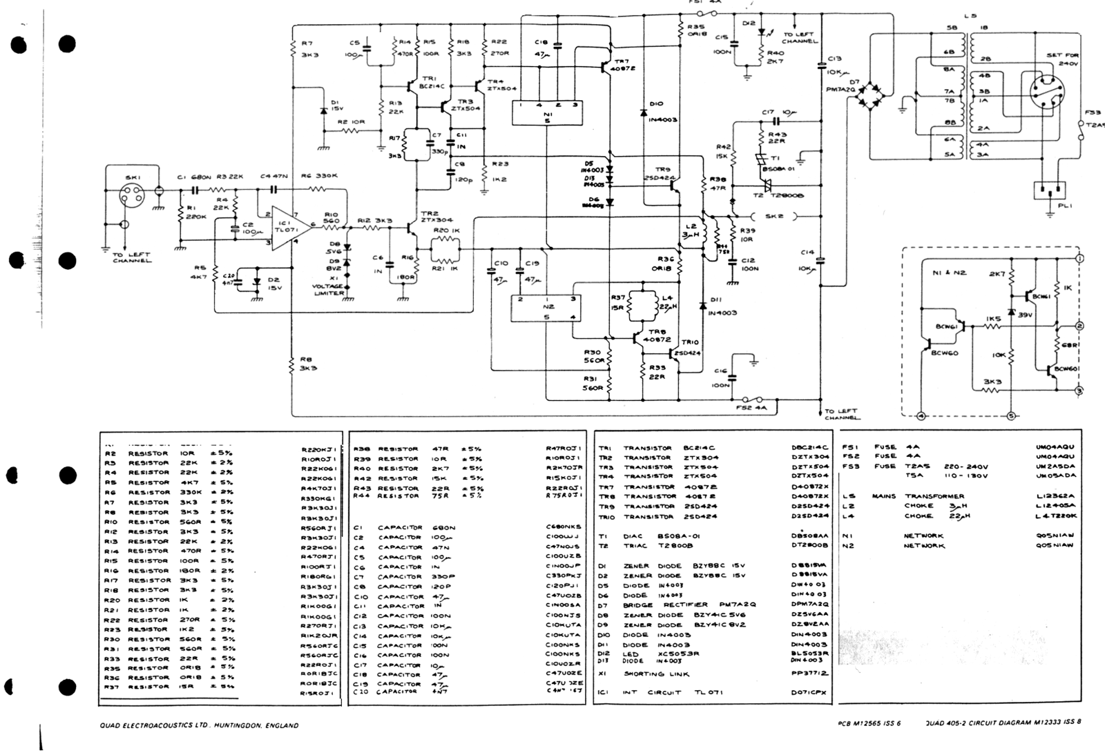 Quad 405 Mk2 Schematic