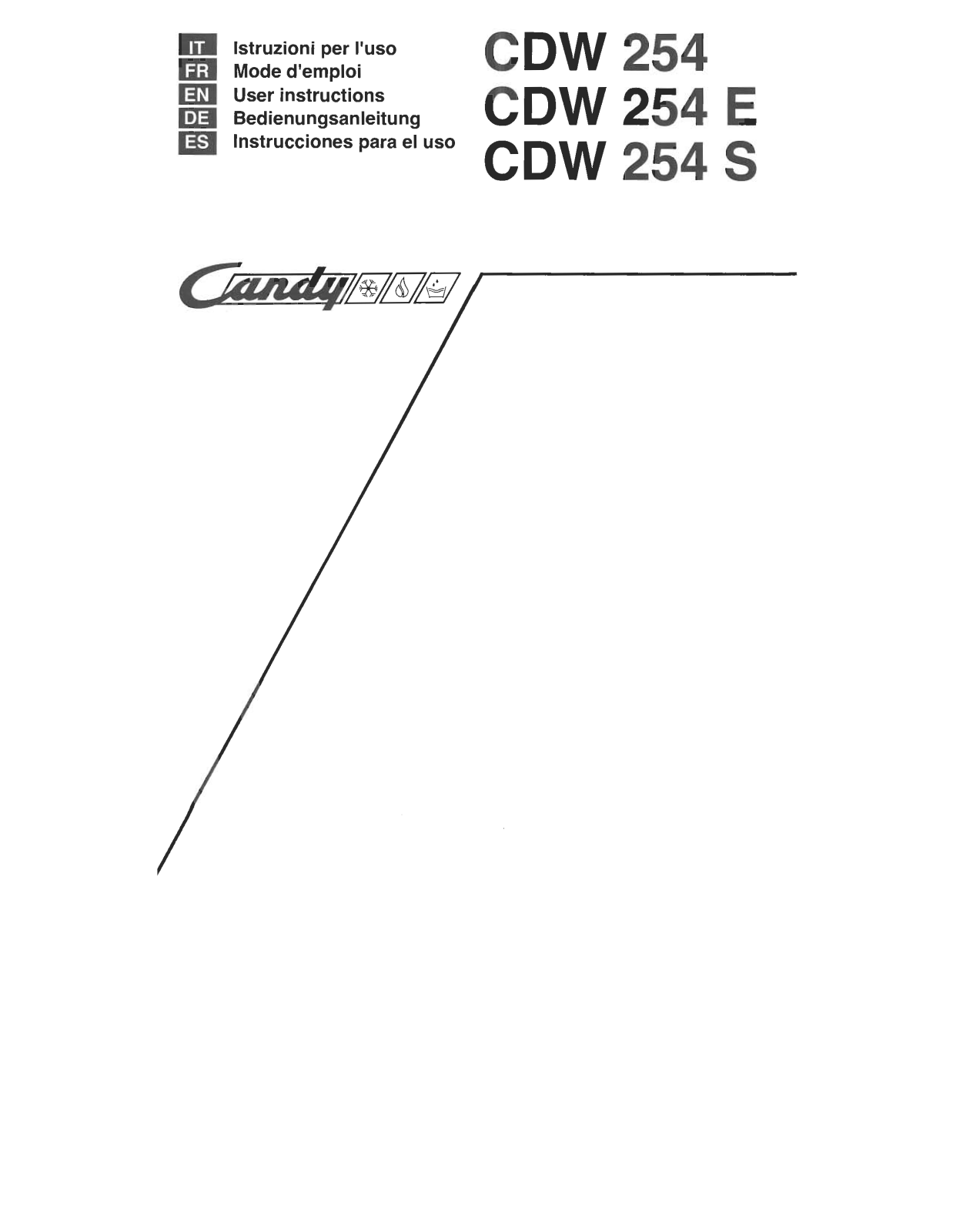 CANDY CDW254, CDW254E User Manual