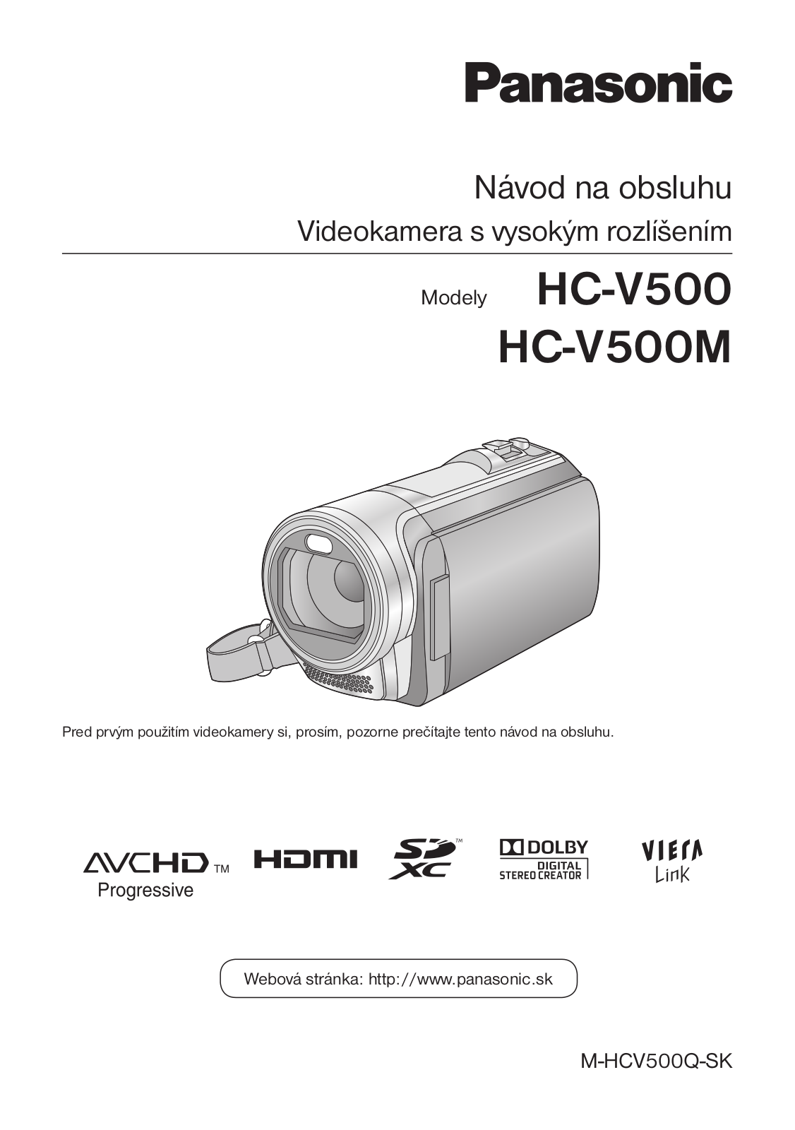 Panasonic HC-V500, HC-V500M User Manual