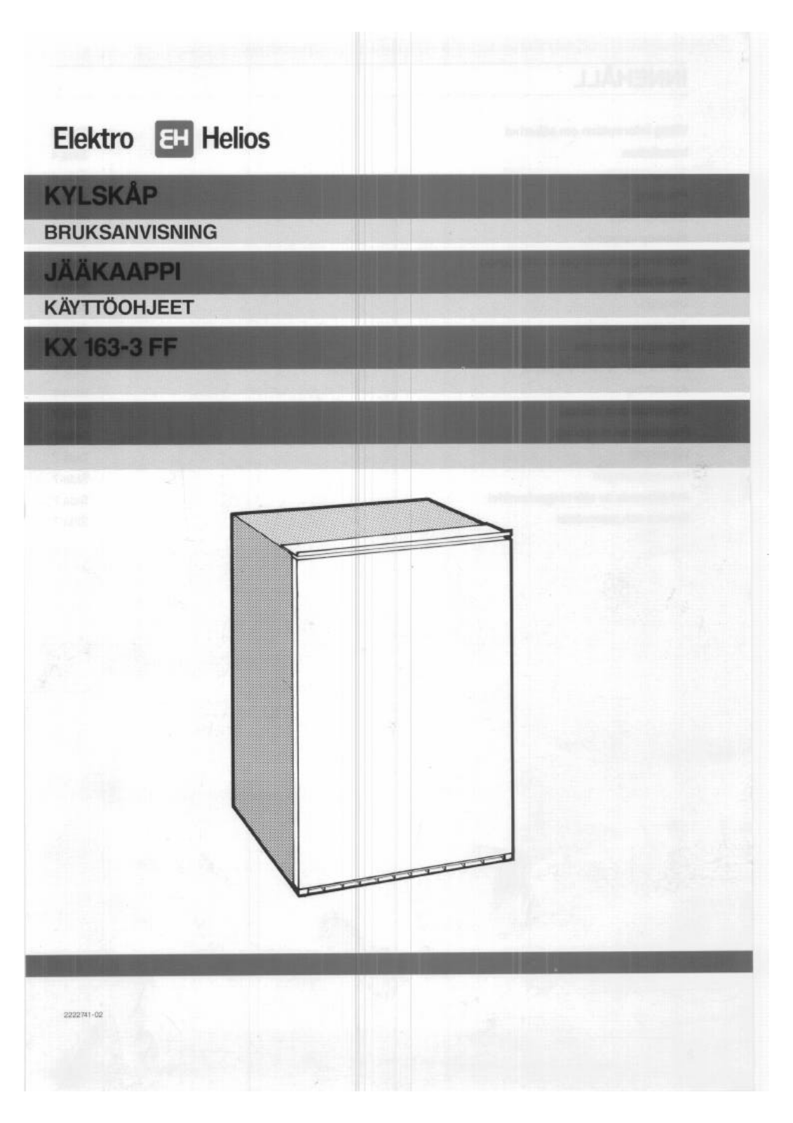 Elektro helios KX163-3FF User Manual