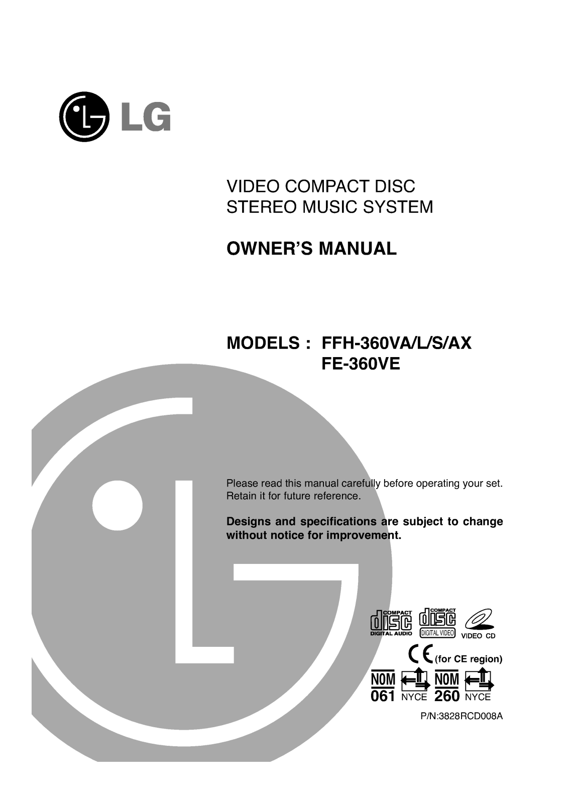 LG FFH-360VA User Manual