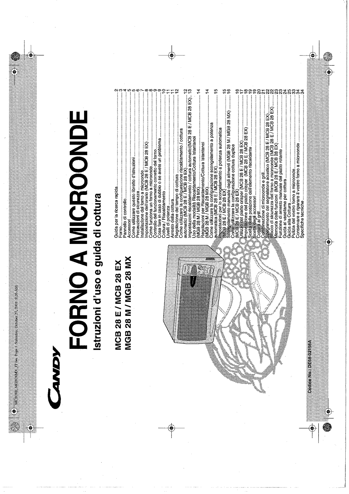 Candy FM MCB 28 E, FM MCB 28 EX, FM MGB 28 MX, FM MGB 28 M User Manual