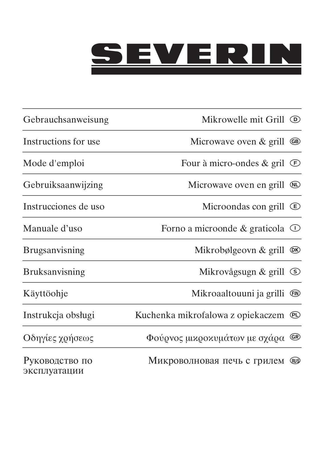 SEVERIN 7810 User Manual