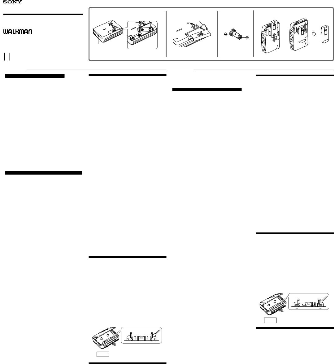 Sony WM-FX383, WM-FX183 User Manual