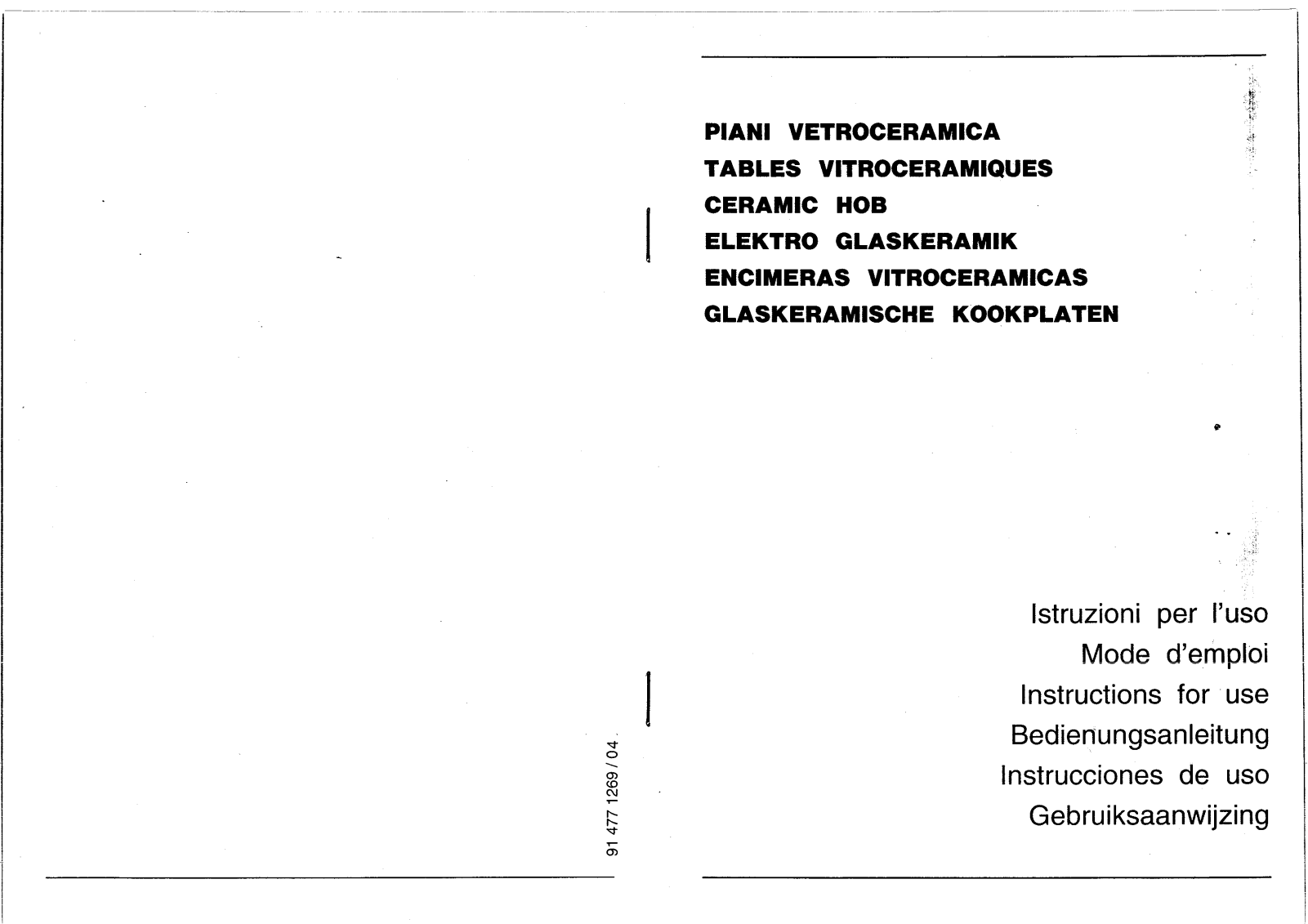 Smeg SE750/1, SE722HEB1, SE731H/1, SE722HX/1, SE751X User Manual