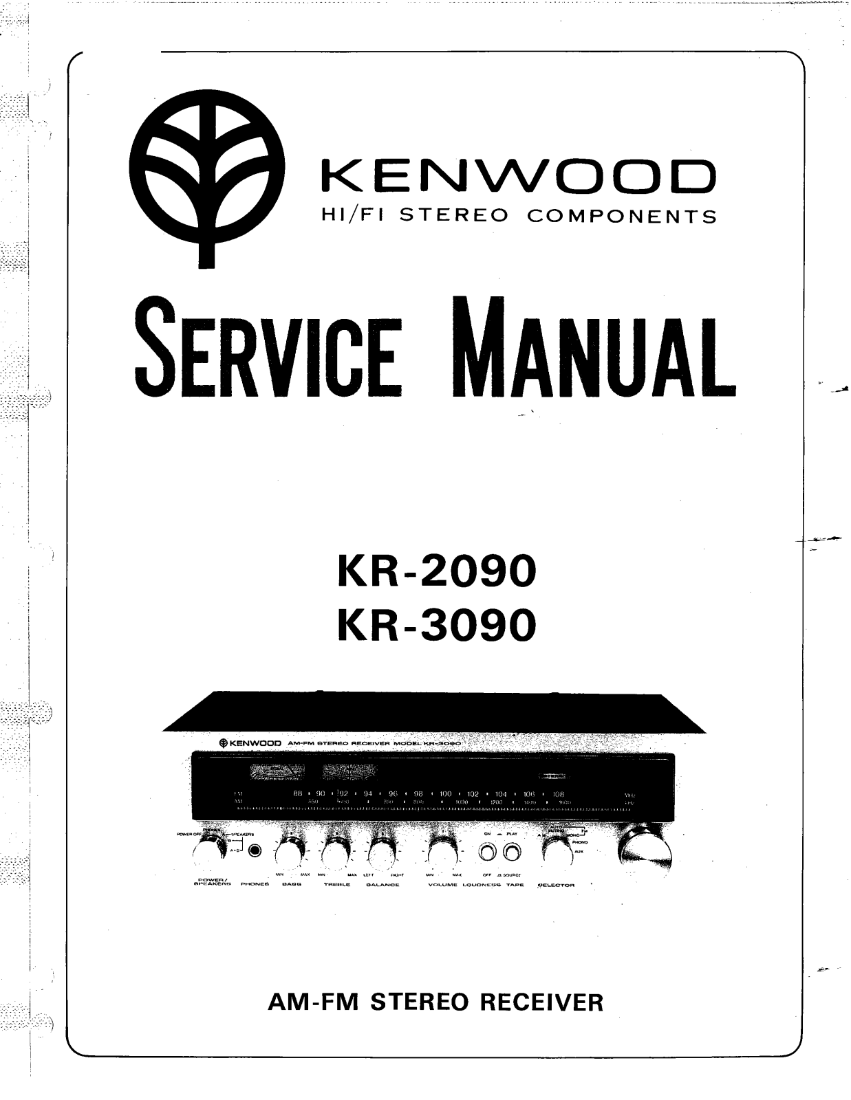Kenwood KR-3090, KR-2090 Service Manual