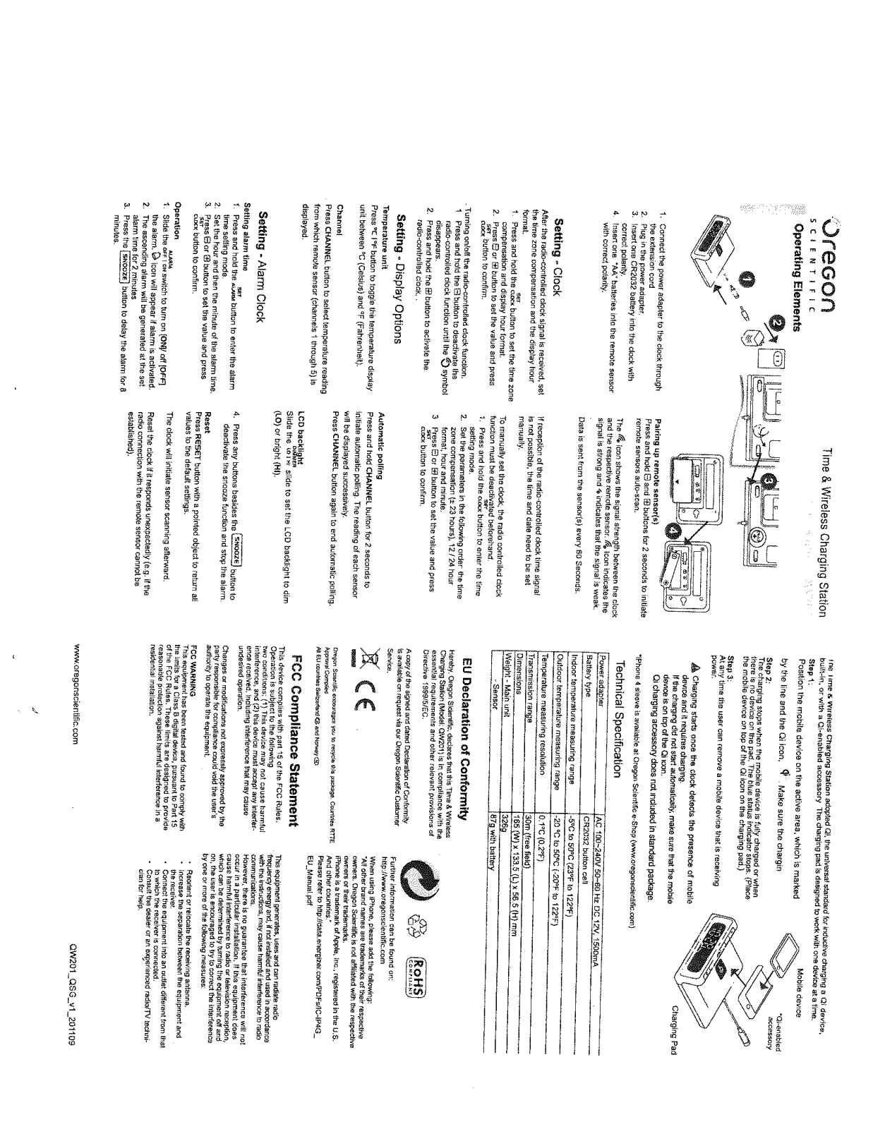 Oregon Scientific QW201 Owner's Manual