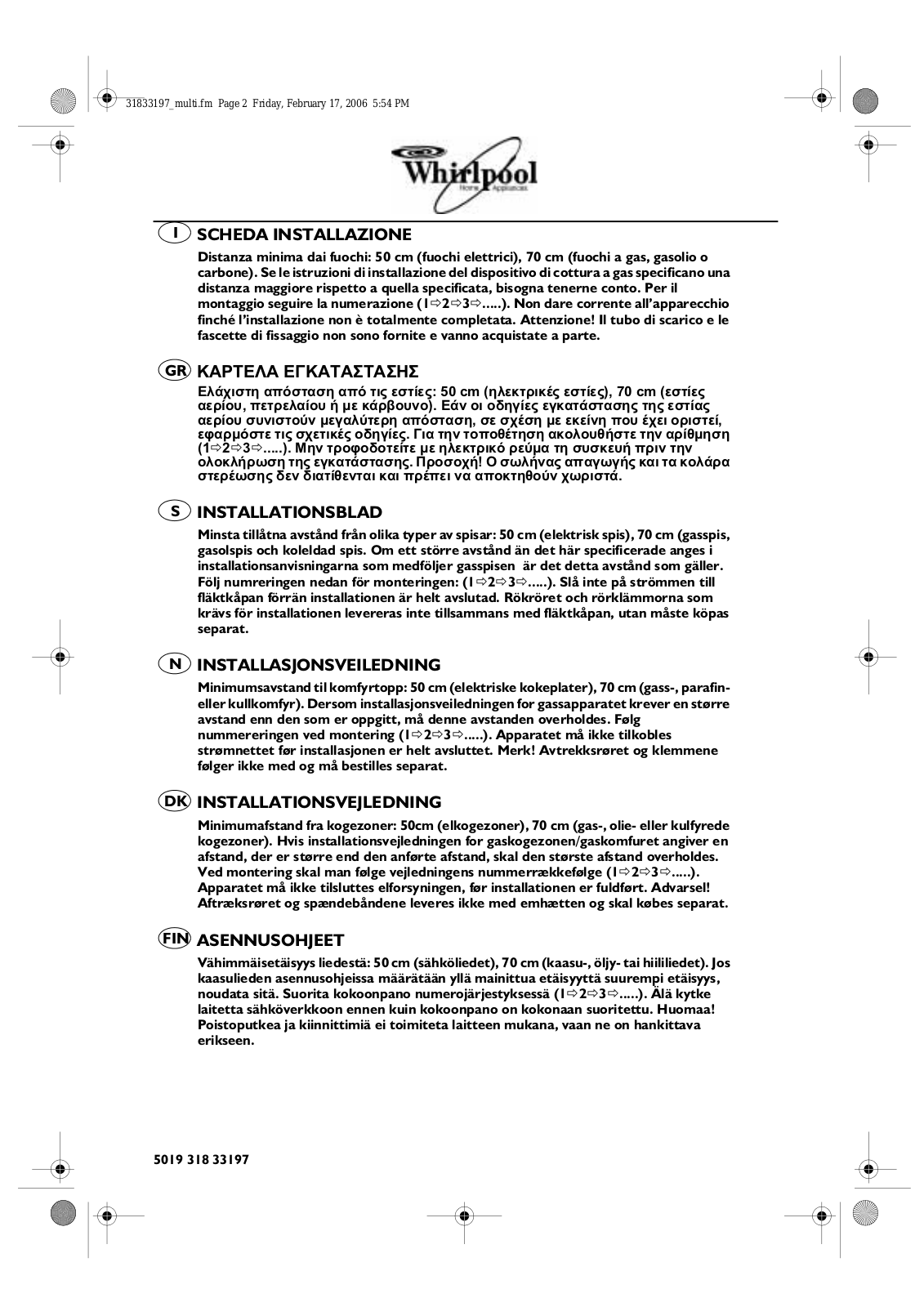 Whirlpool AKR 766 IX, AKR 969 IX, AKR 669 IX INSTRUCTION FOR USE