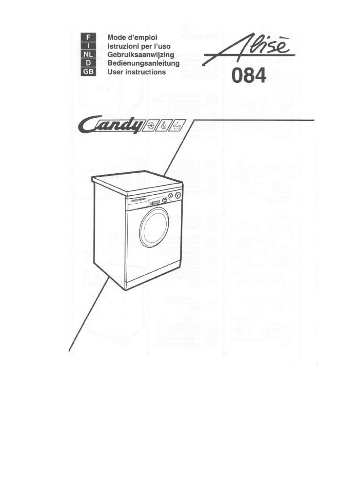 Candy ALISE 084 User Manual