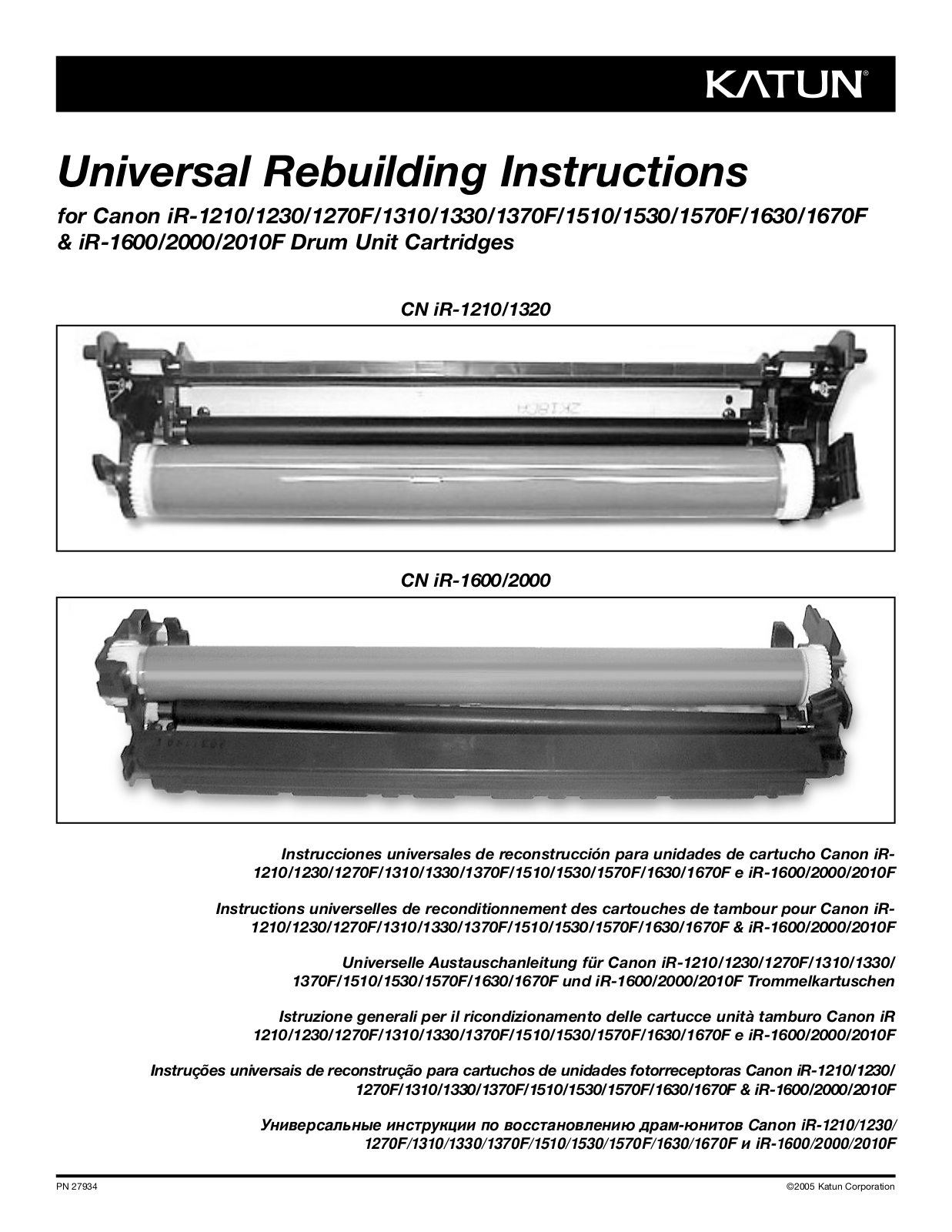 Katun iR-2000 User Manual