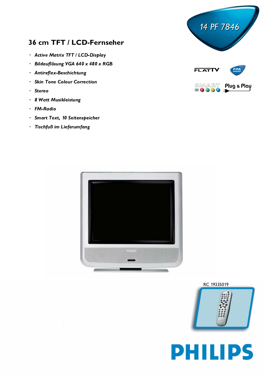 Philips 14PF7846 User Manual