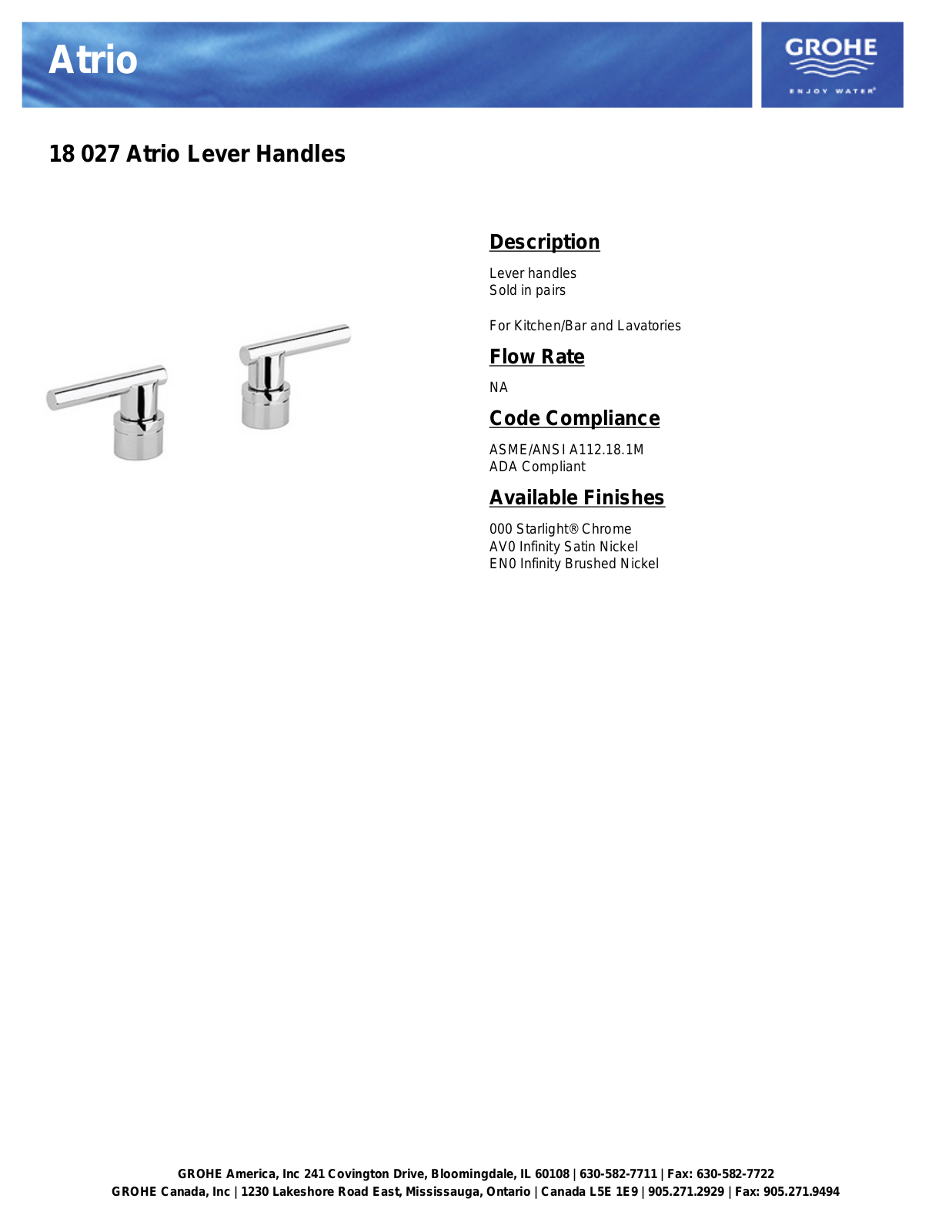GROHE GRH3133 Specifications - ManualMachine.com