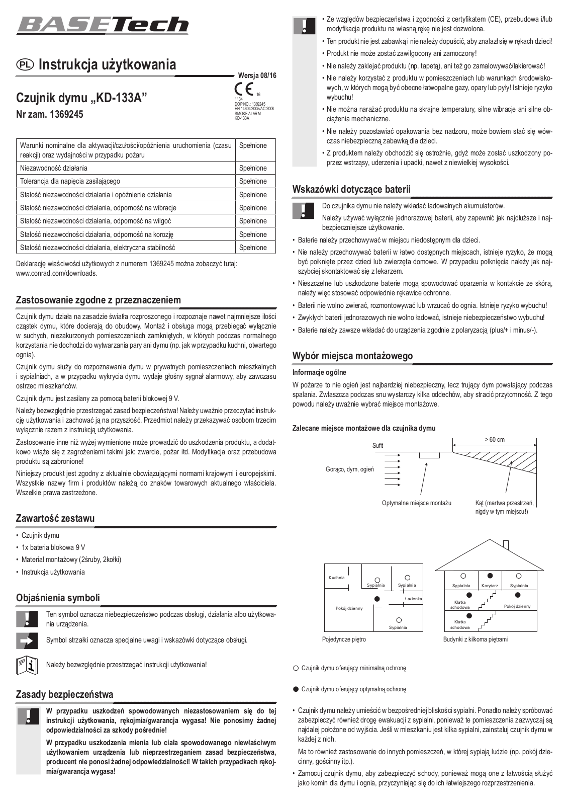 Basetech 1369245 User guide