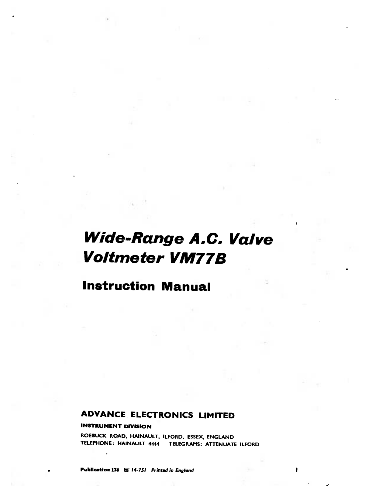 Advance vm77b schematic