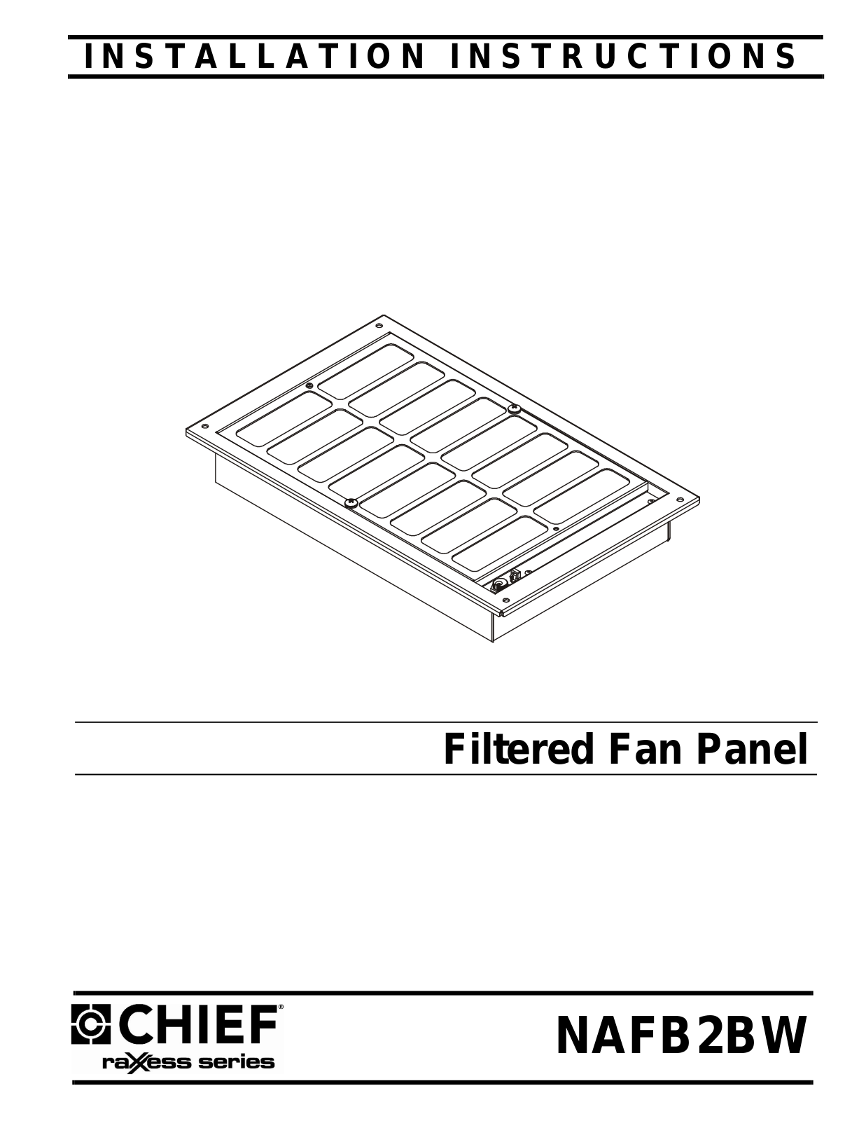 CHIEF NAFB2BW User Manual