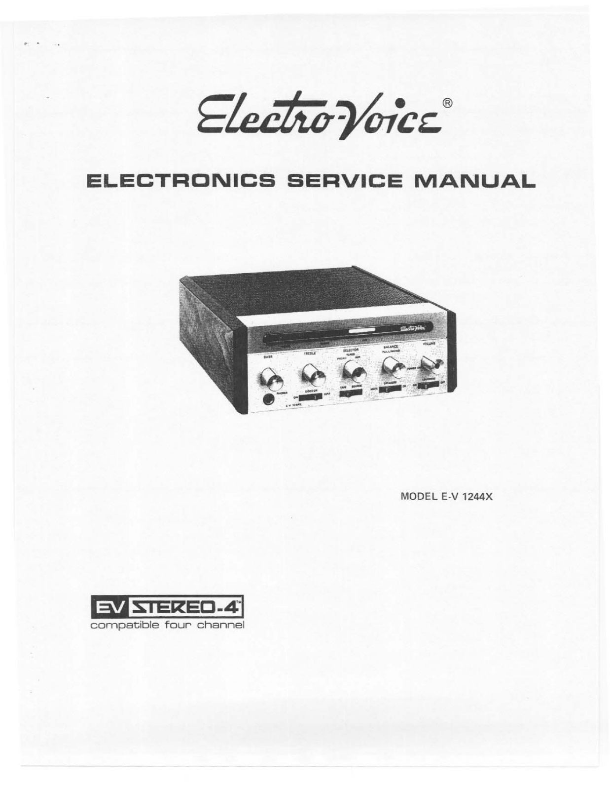 Electro-Voice EV-1244-X Service manual