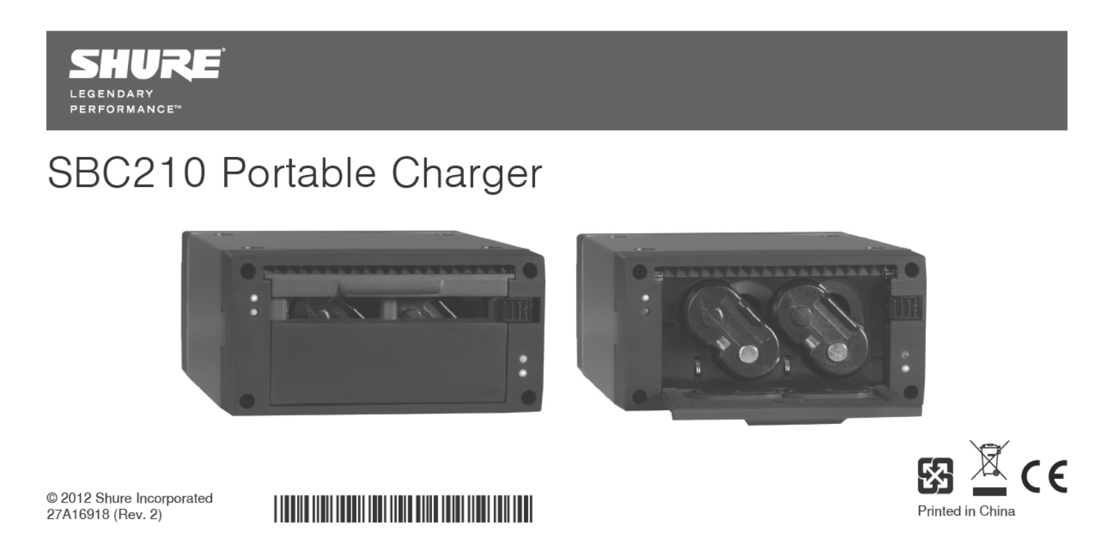 Shure SBC210 User Manual