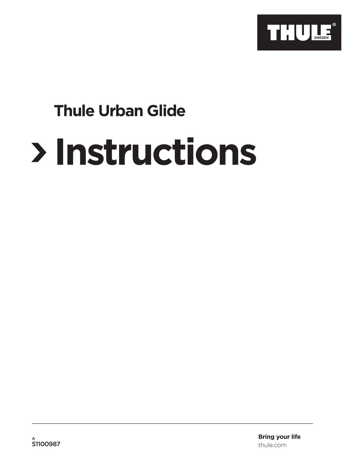 Thule Urban Glide Instructions Manual