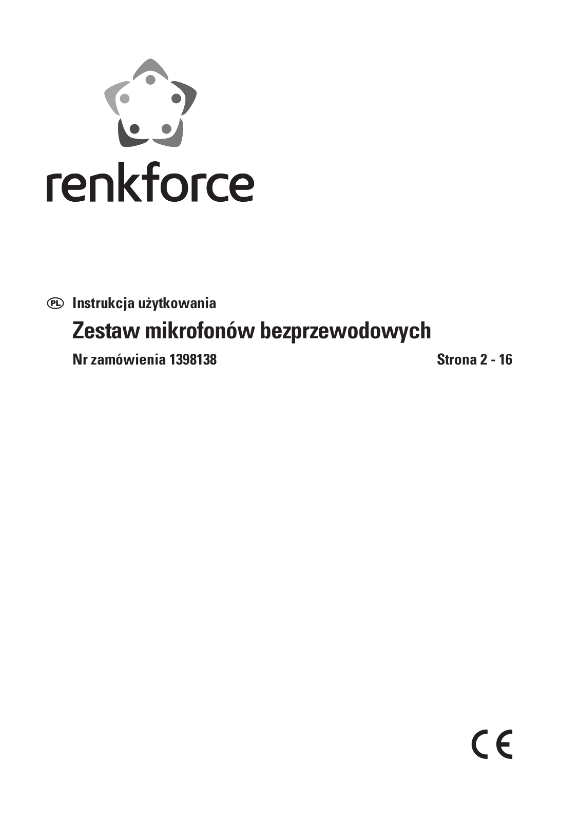 Renkforce 1398138 Operating Instructions