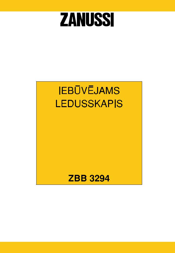 Zanussi ZBB3294 User Manual