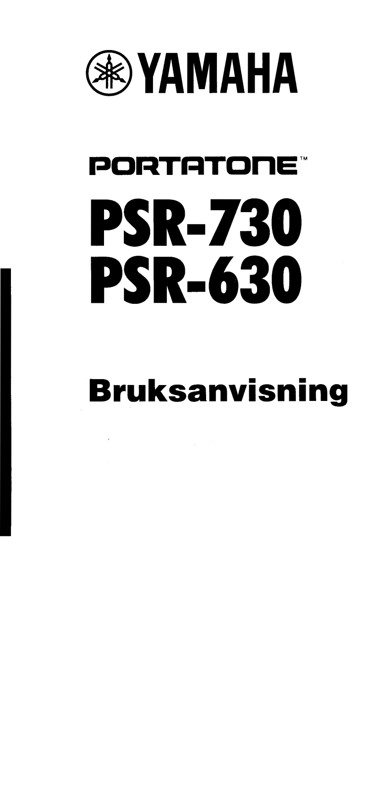 Yamaha PSR-730, PSR-630 User Manual