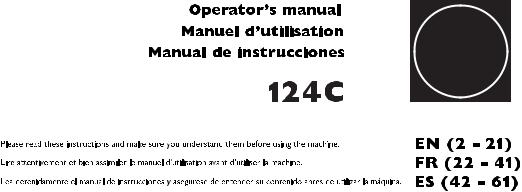 HUSQVARNA 124C User Manual