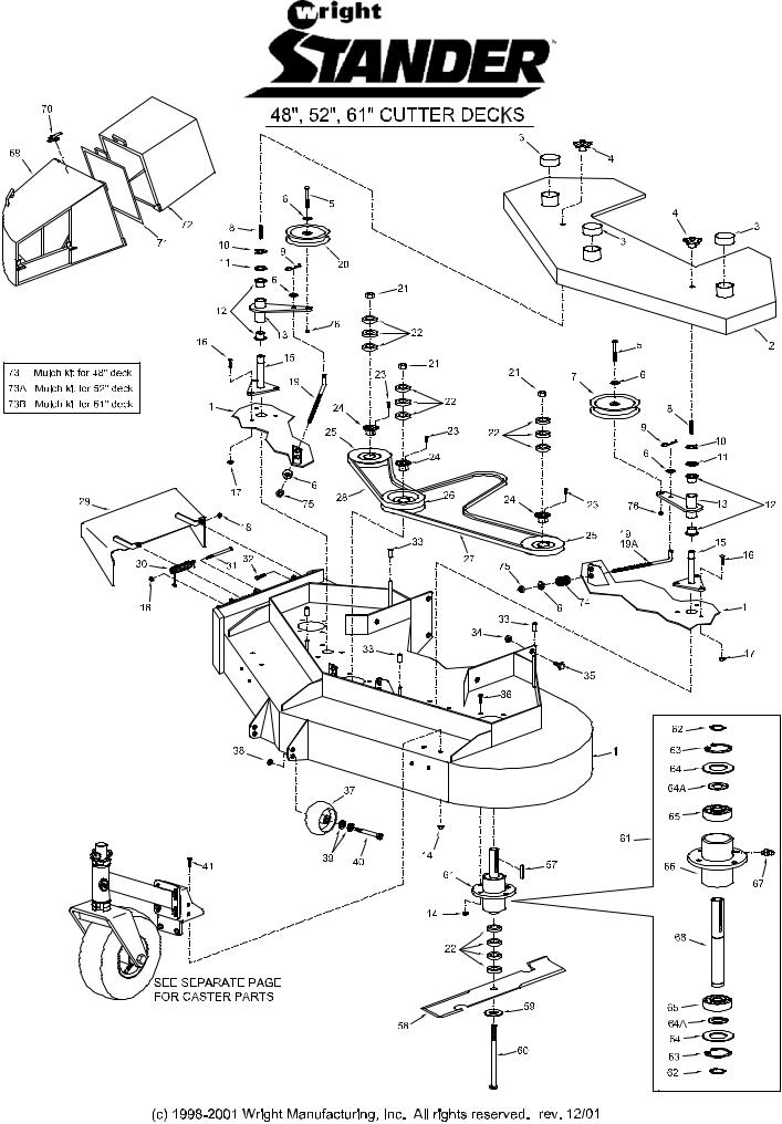 Wright Manufacturing Stander 48, Stander 52, Stander 61 User Manual