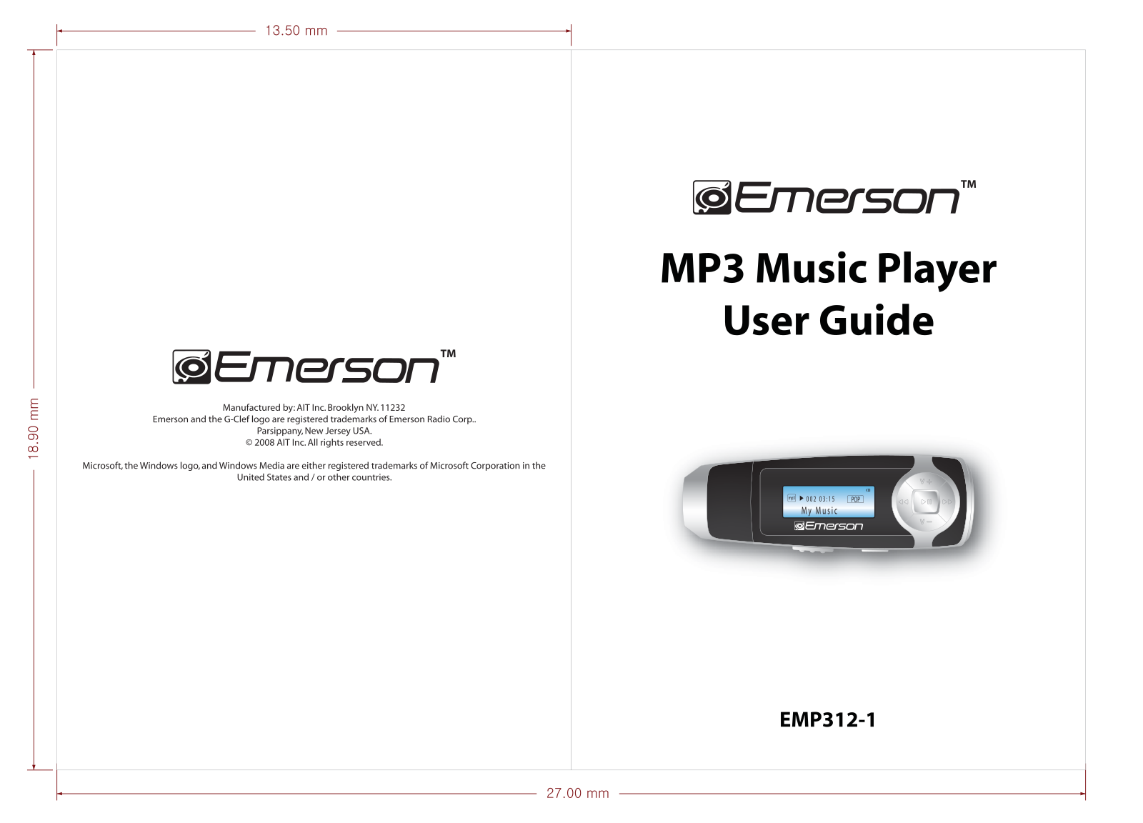 Emerson EMP312-1 User Manual