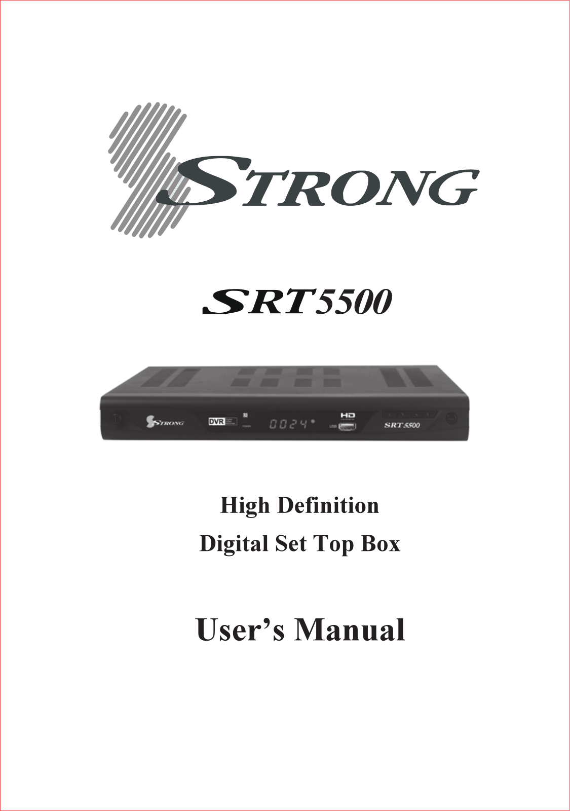 Strong SRT 5498 User's Manual