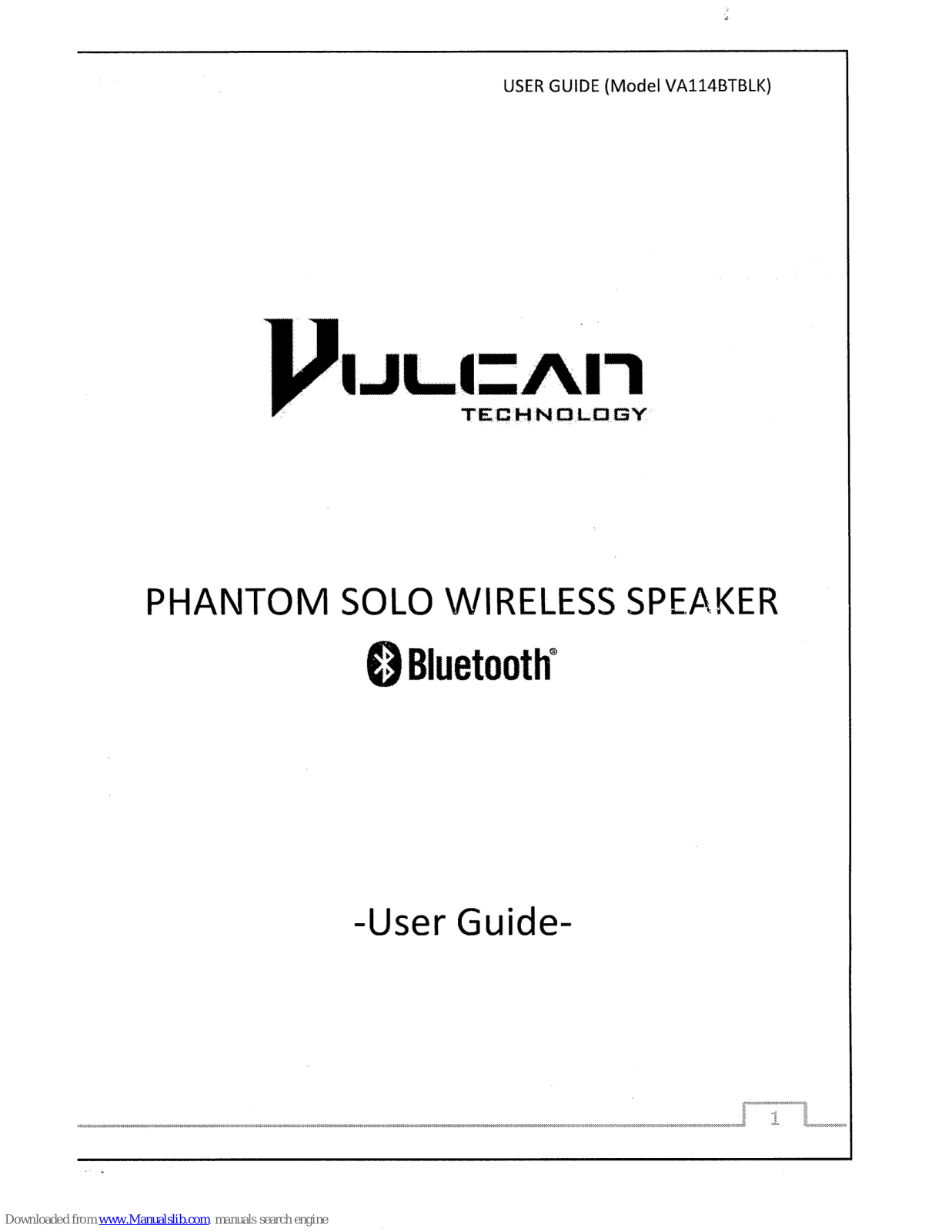 Vulcan-Hart VA114BTBLK User Manual