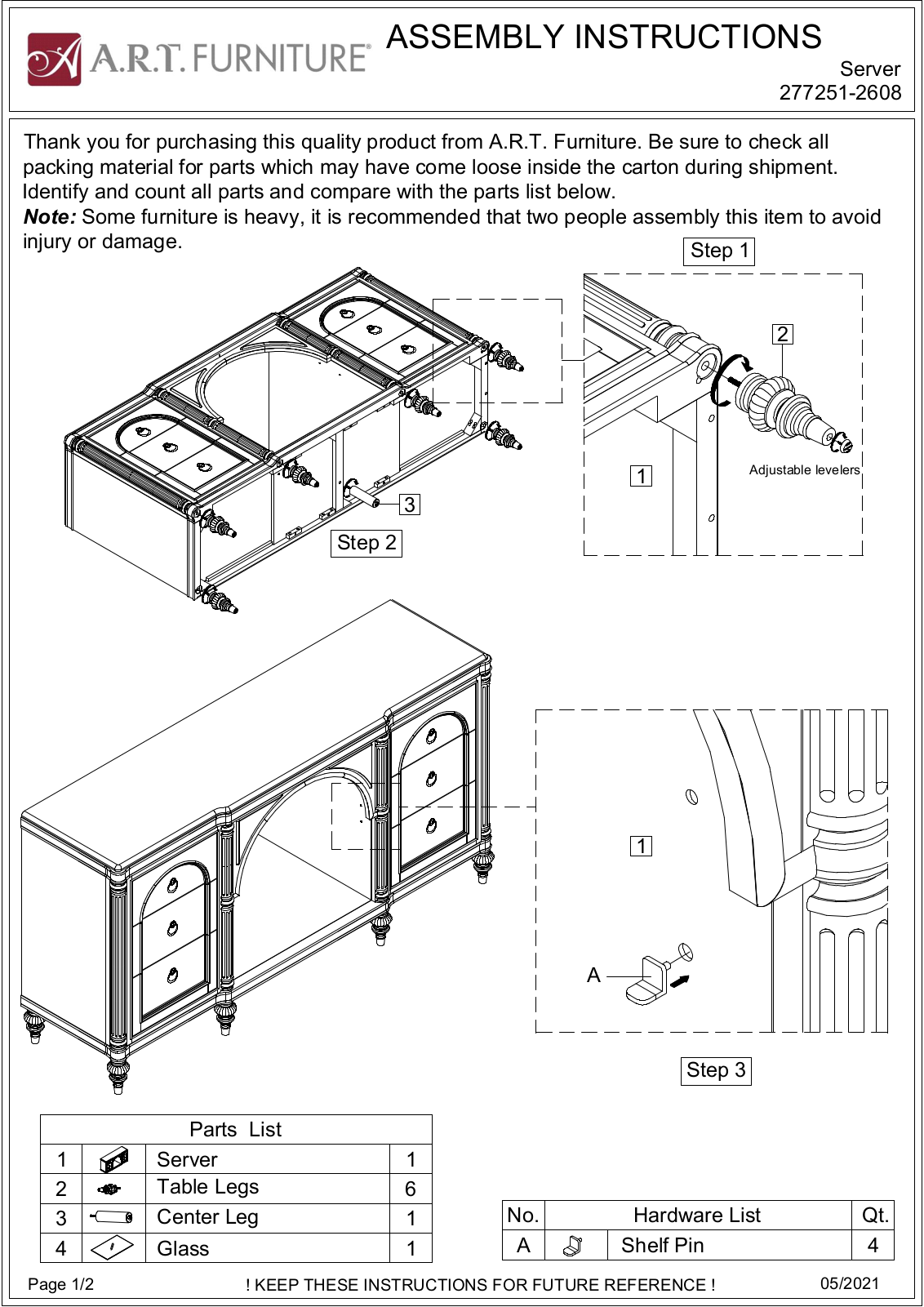 A.R.T. ATF10946 Installation & Assembly - ManualMachine.com