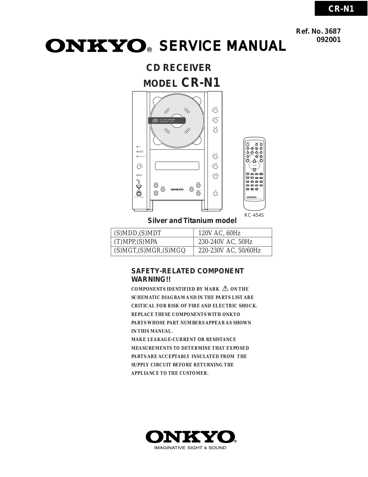 Onkyo CRN-1 Service Manual