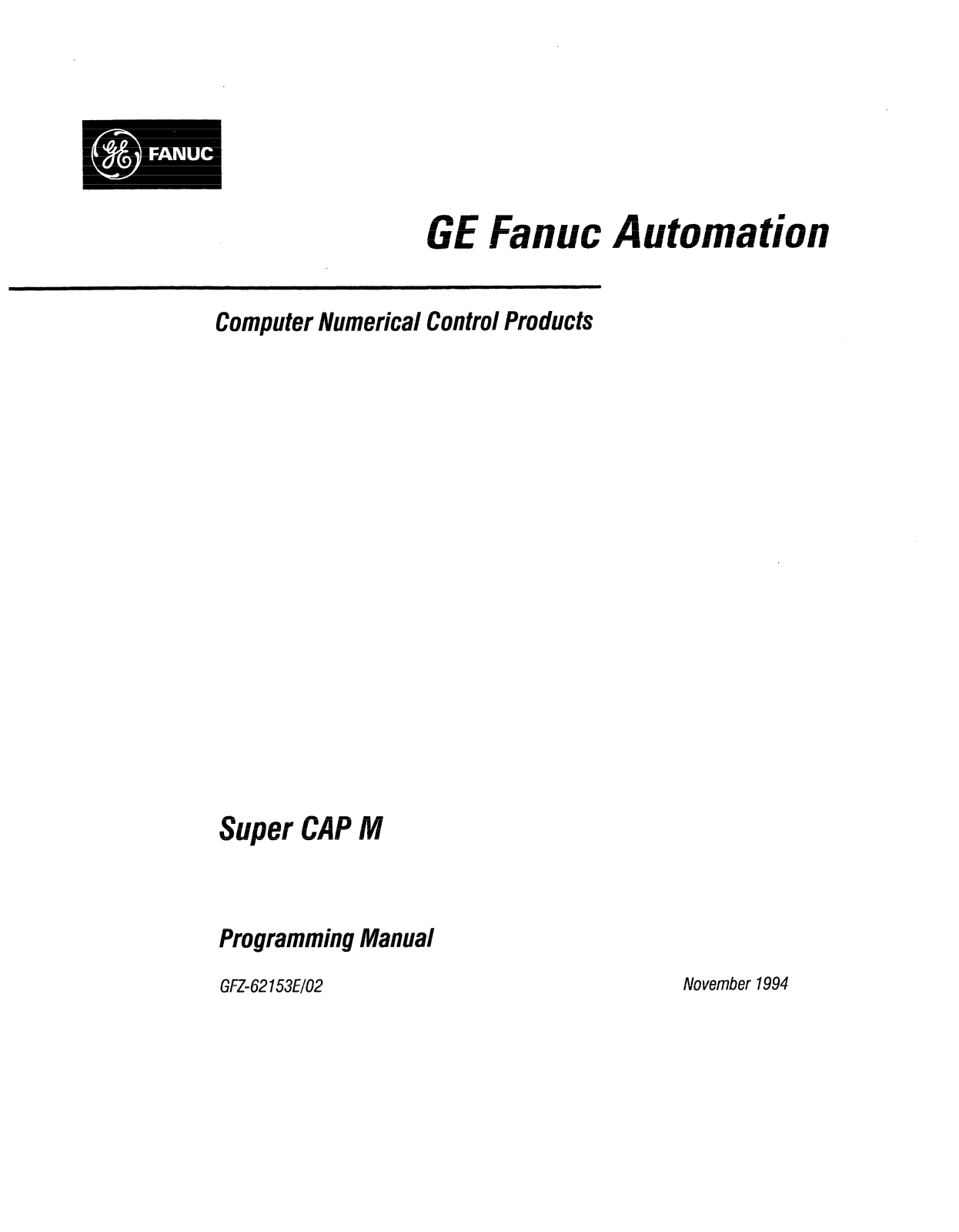 fanuc Super CAP IIf Programming Manual