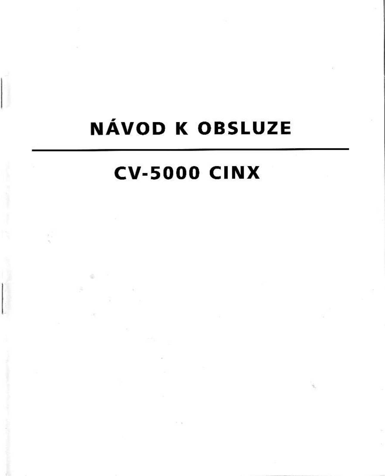 Cinx CV-5000 User Manual - ManualMachine.com