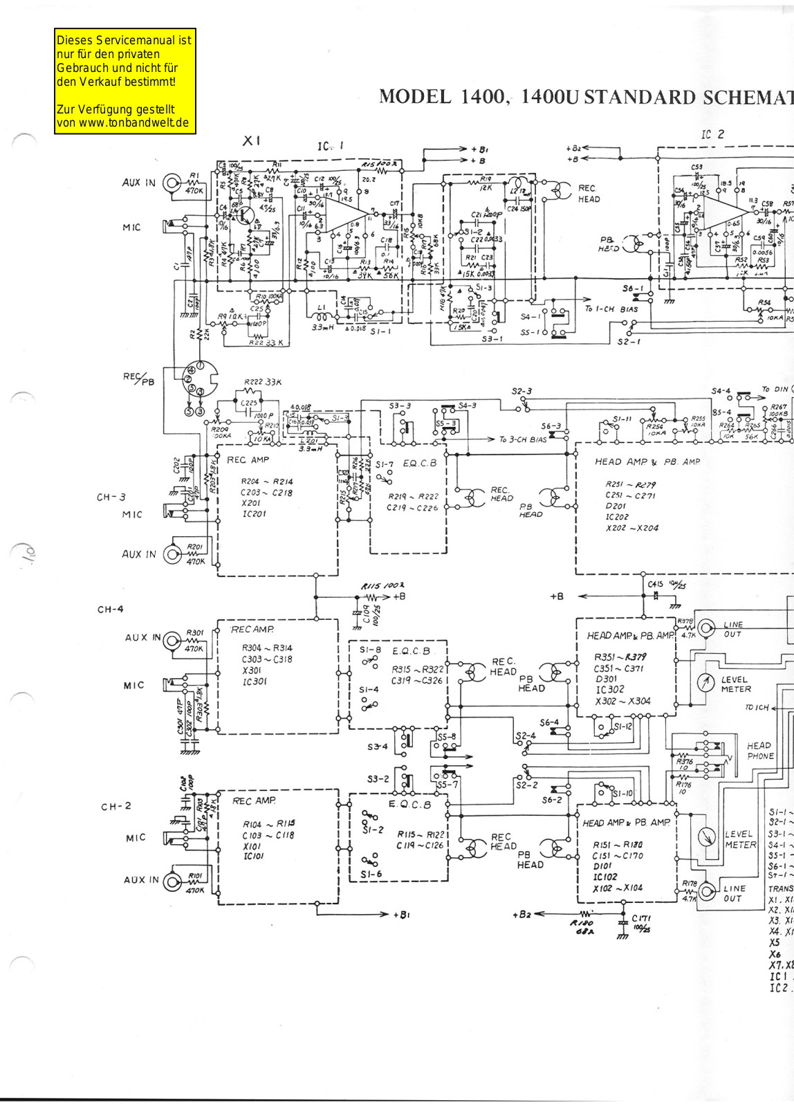 Jvc 1400-U Schematic