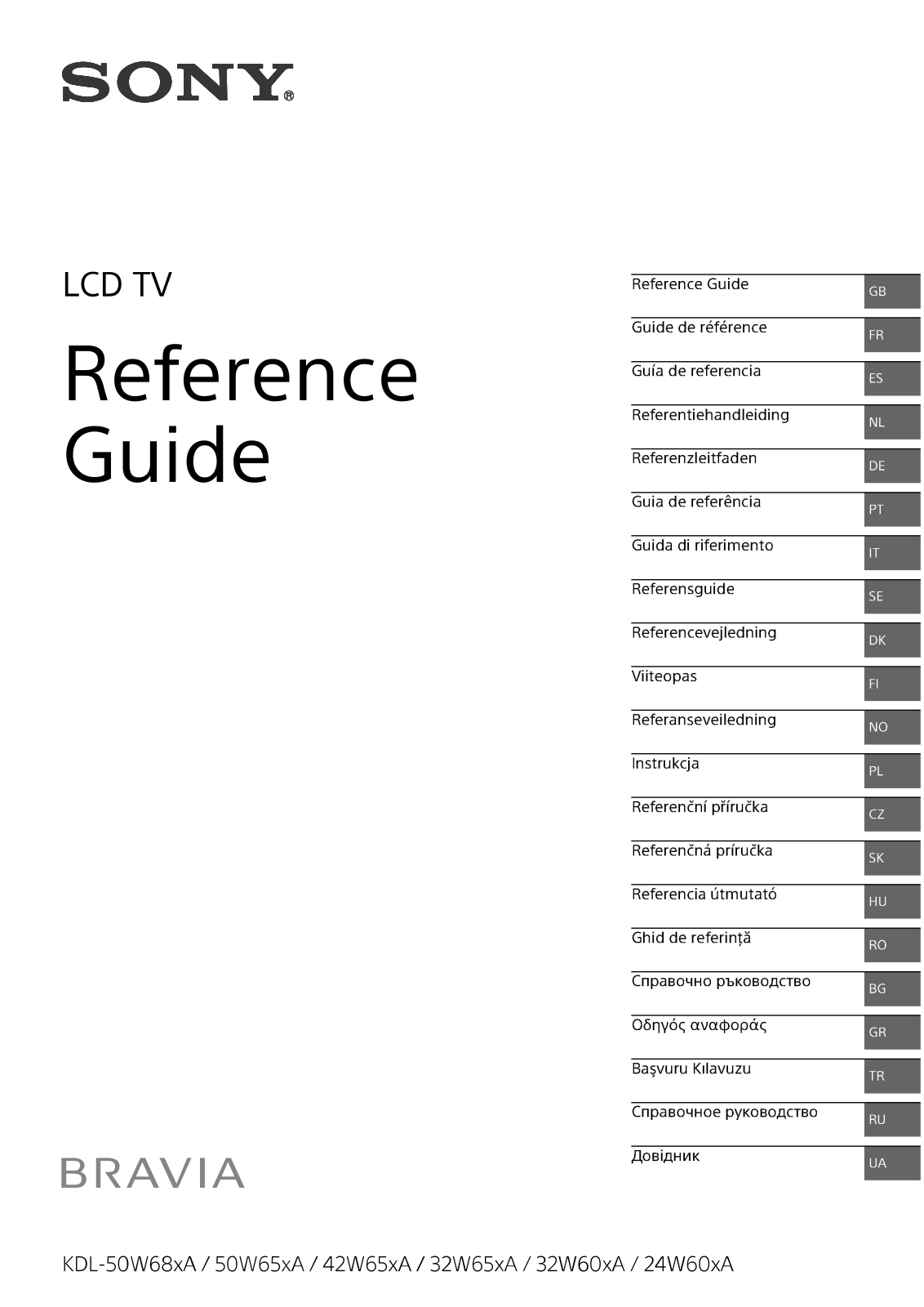 Sony KDL-24W605AW User manual