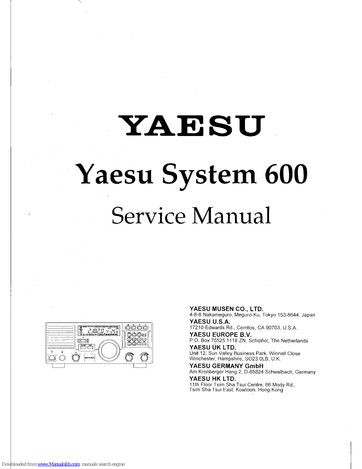 Yaesu 600 Service Manual