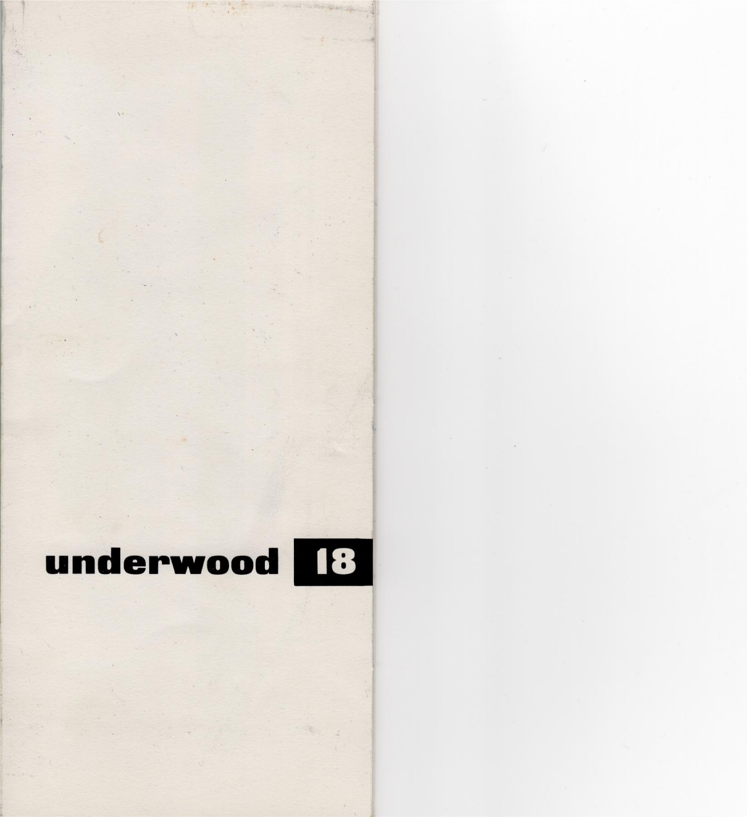 Underwood 18 User Manual