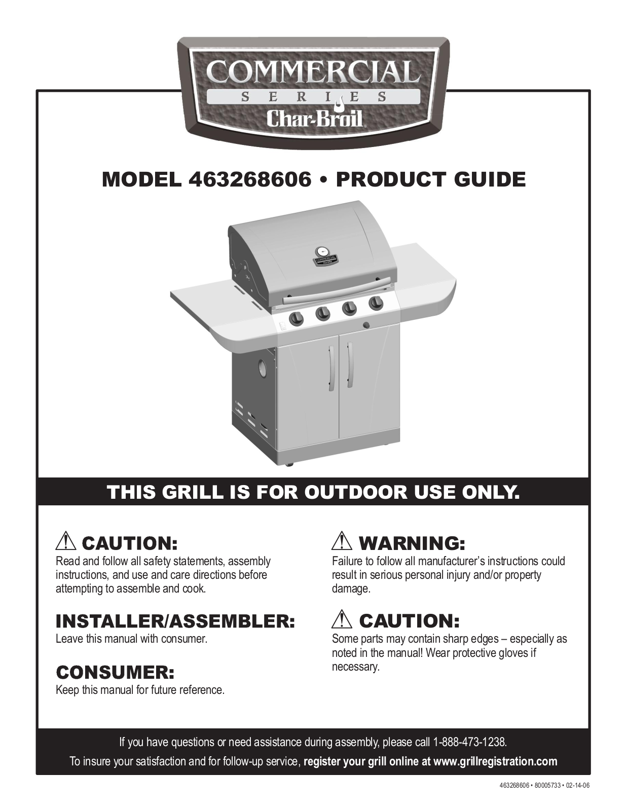 Charbroil 463268606 Owner's Manual