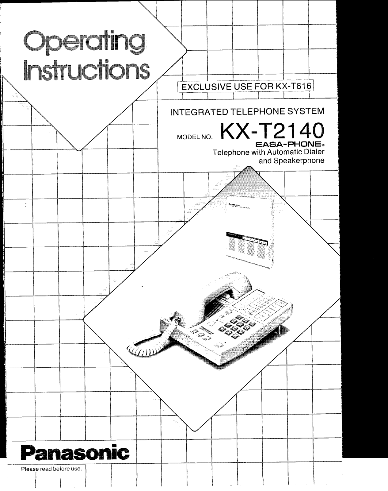 Panasonic kx-t2140 Operation Manual