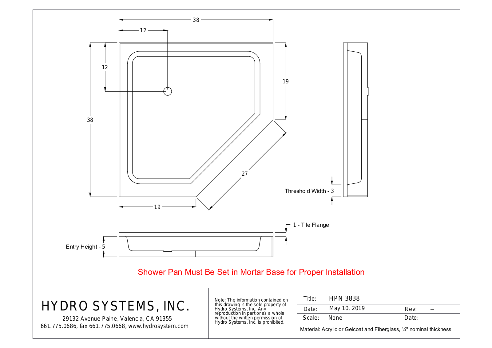 Hydro Systems HYDR2399 Specifications - ManualMachine.com