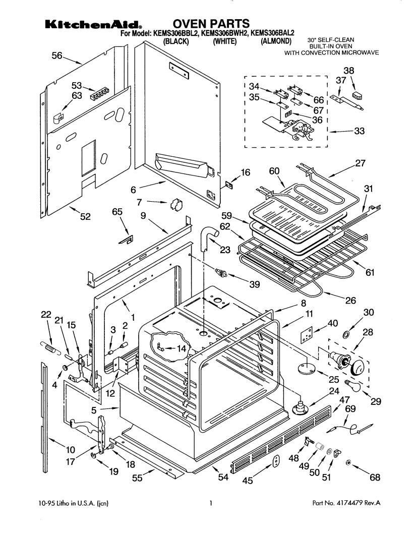 KitchenAid KEMS306BWH2 Parts List