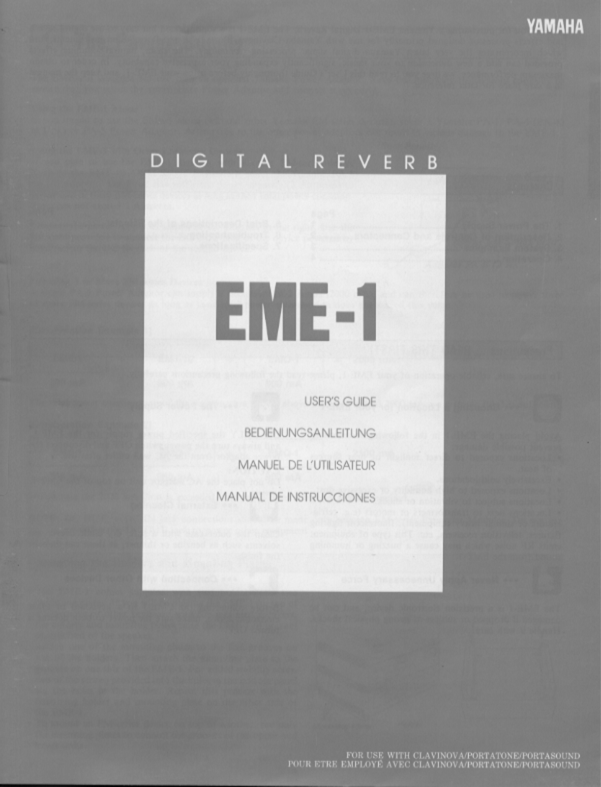 Yamaha EME-1 Owner's Manual