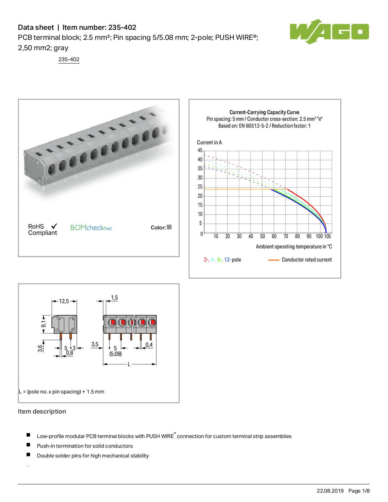 Wago 235-402 Data Sheet