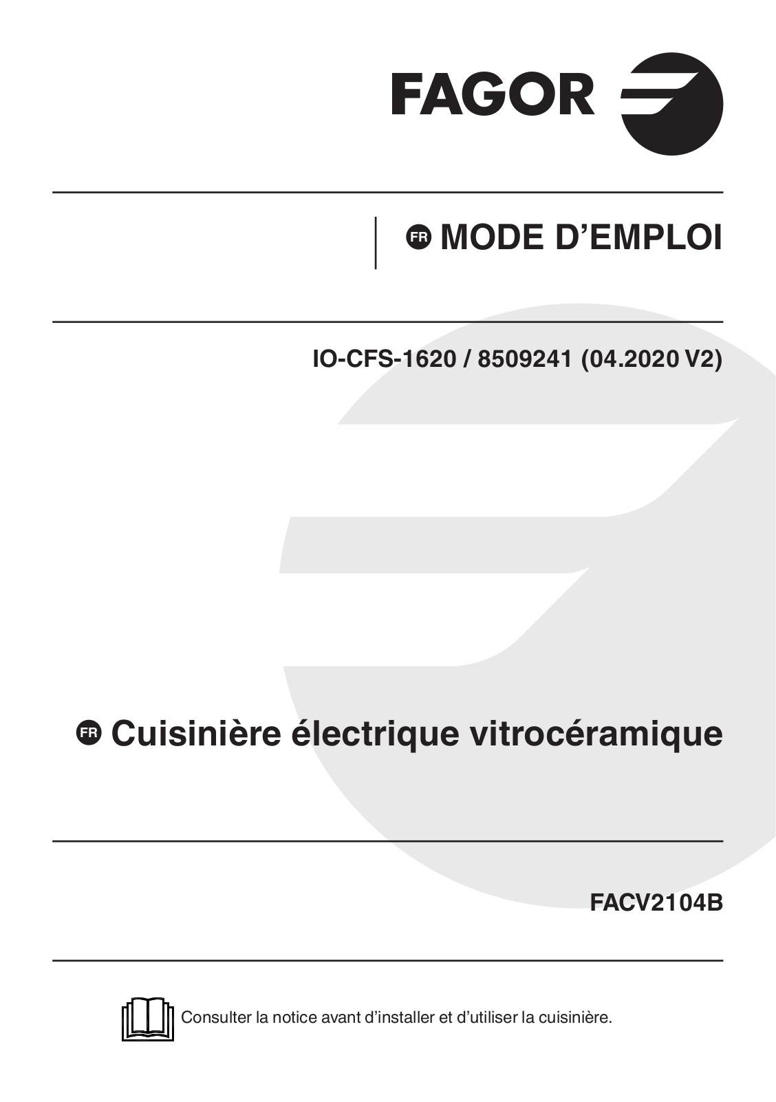 Fagor FACV2104B User Manual