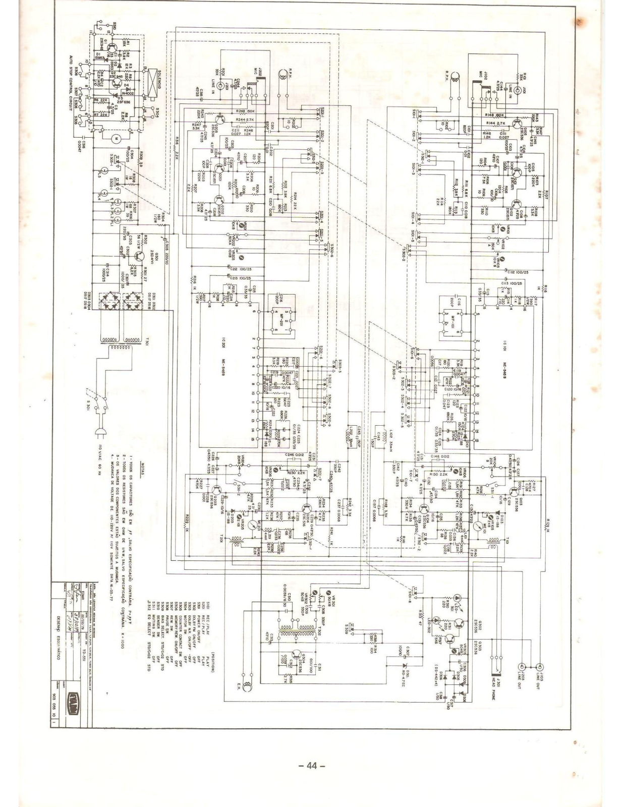 Aiko TD-551 Schematic